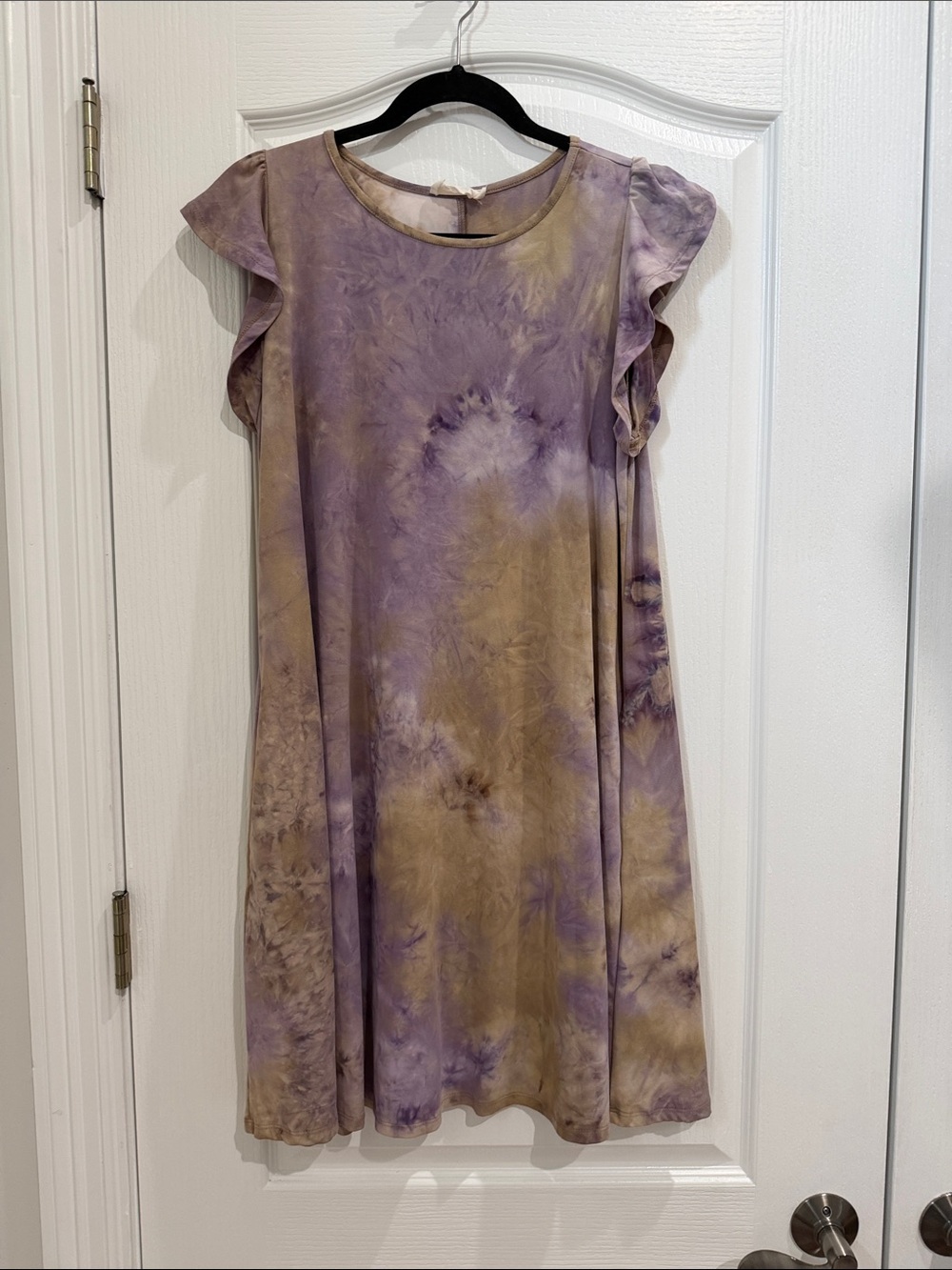 Mine is Sz M Purple Tie-Dye Flutter Sleeve Dress